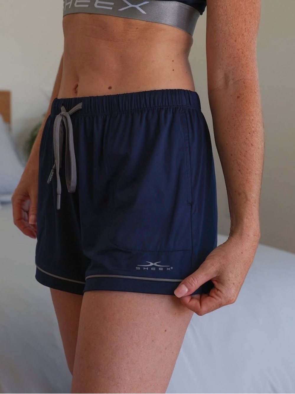 SHEEX Luxurious Navy Short Sleeve Pajama Set - Picture 6 of 6